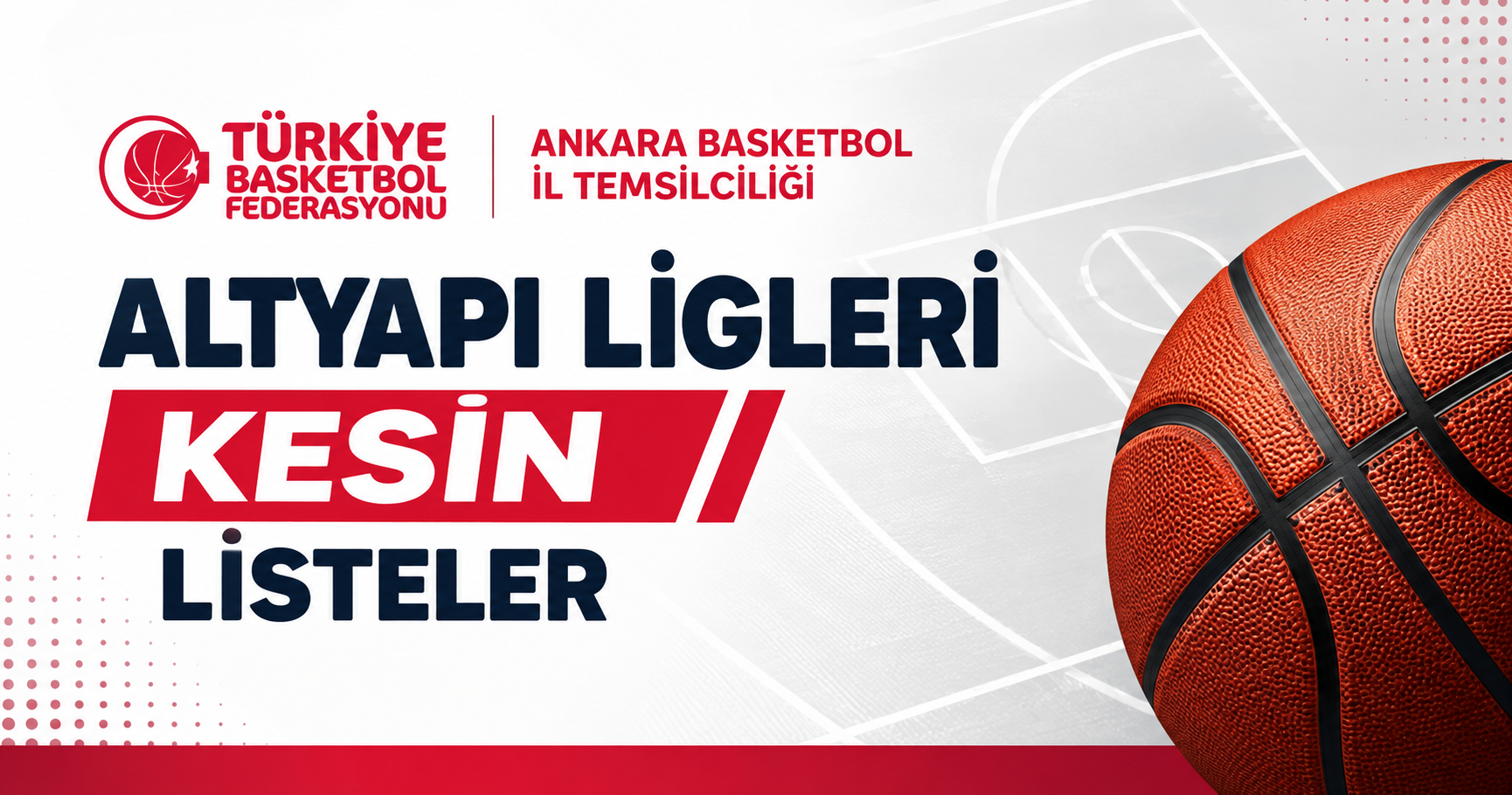 2026-2027 Sezonu Basketbol Altyapı Ligleri Başvuruları Kesin Listeleri Yayımlandı